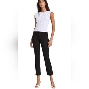 FRAME Le High Straight Jeans in Film Noir 29